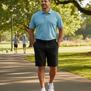 adidas Ultimate365 Golf Shorts Men’s Black Flat Front Shorts Stretch Size‎ 38